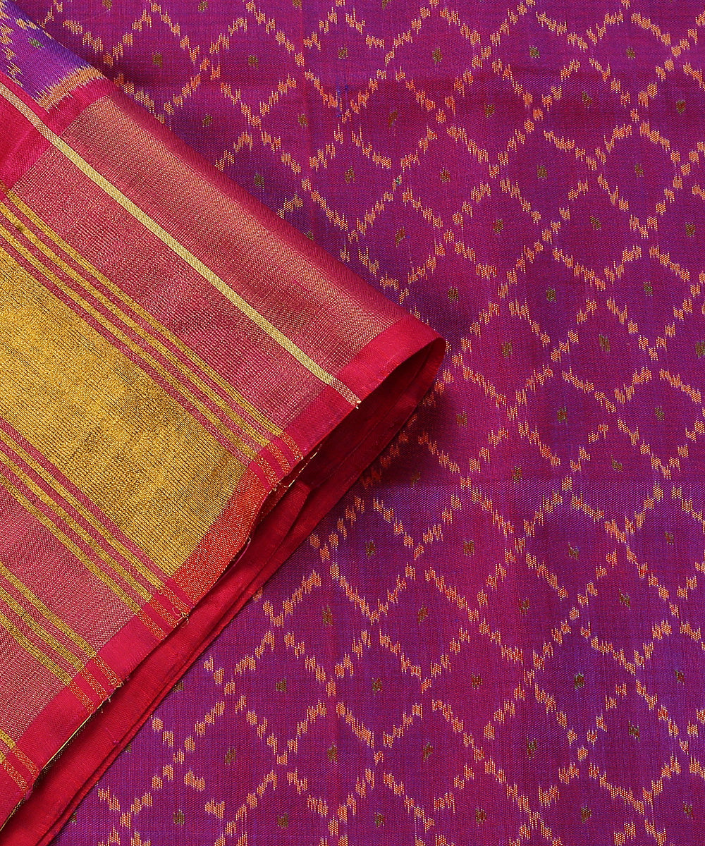 Handloom Purple Double Shade Pure Mulberry Silk Dupatta
