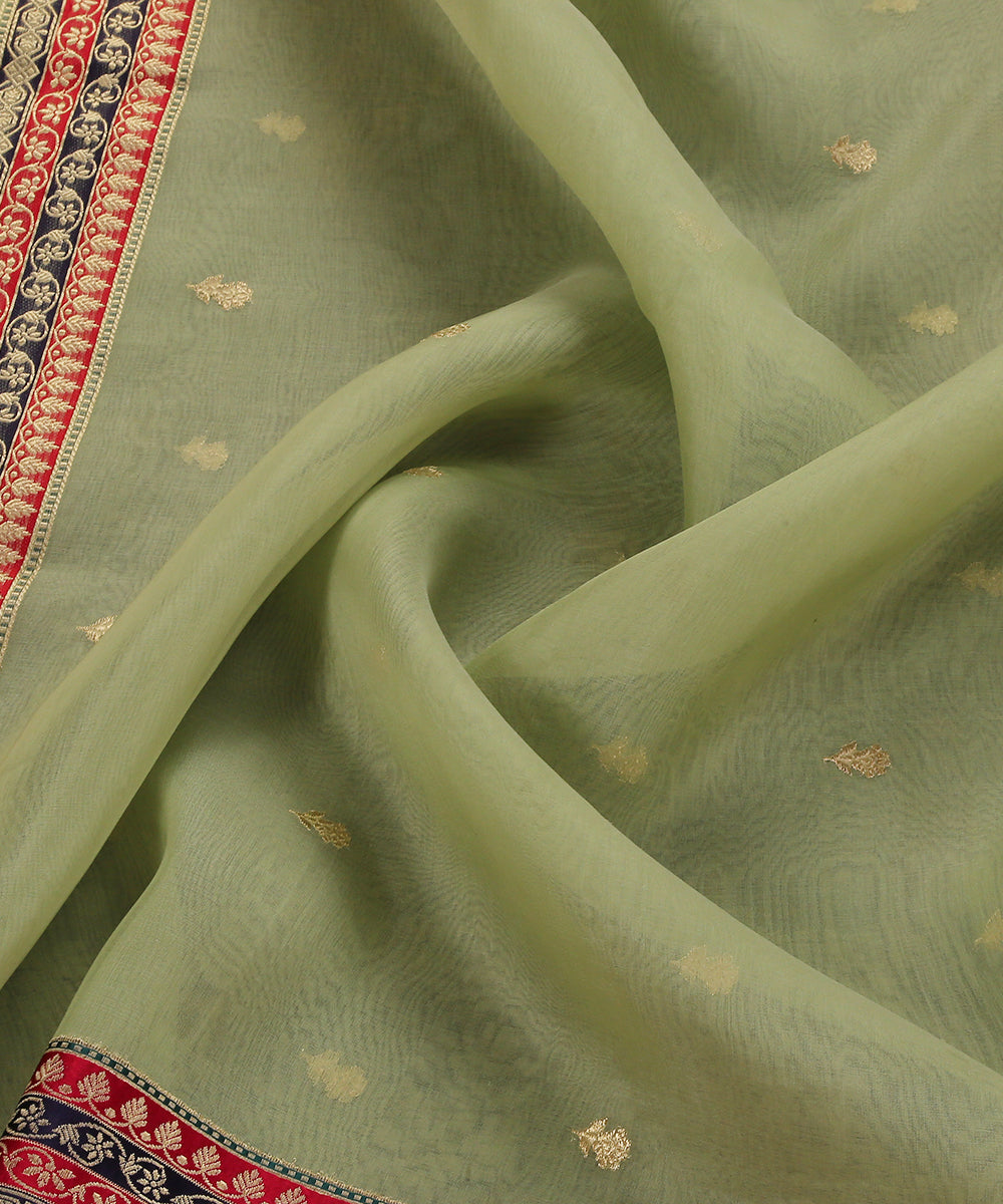 Handloom_Mint_Green_Kora_Silk_Banarasi_Dupatta_With_Multicolor_Meenakari_Border_WeaverStory_05