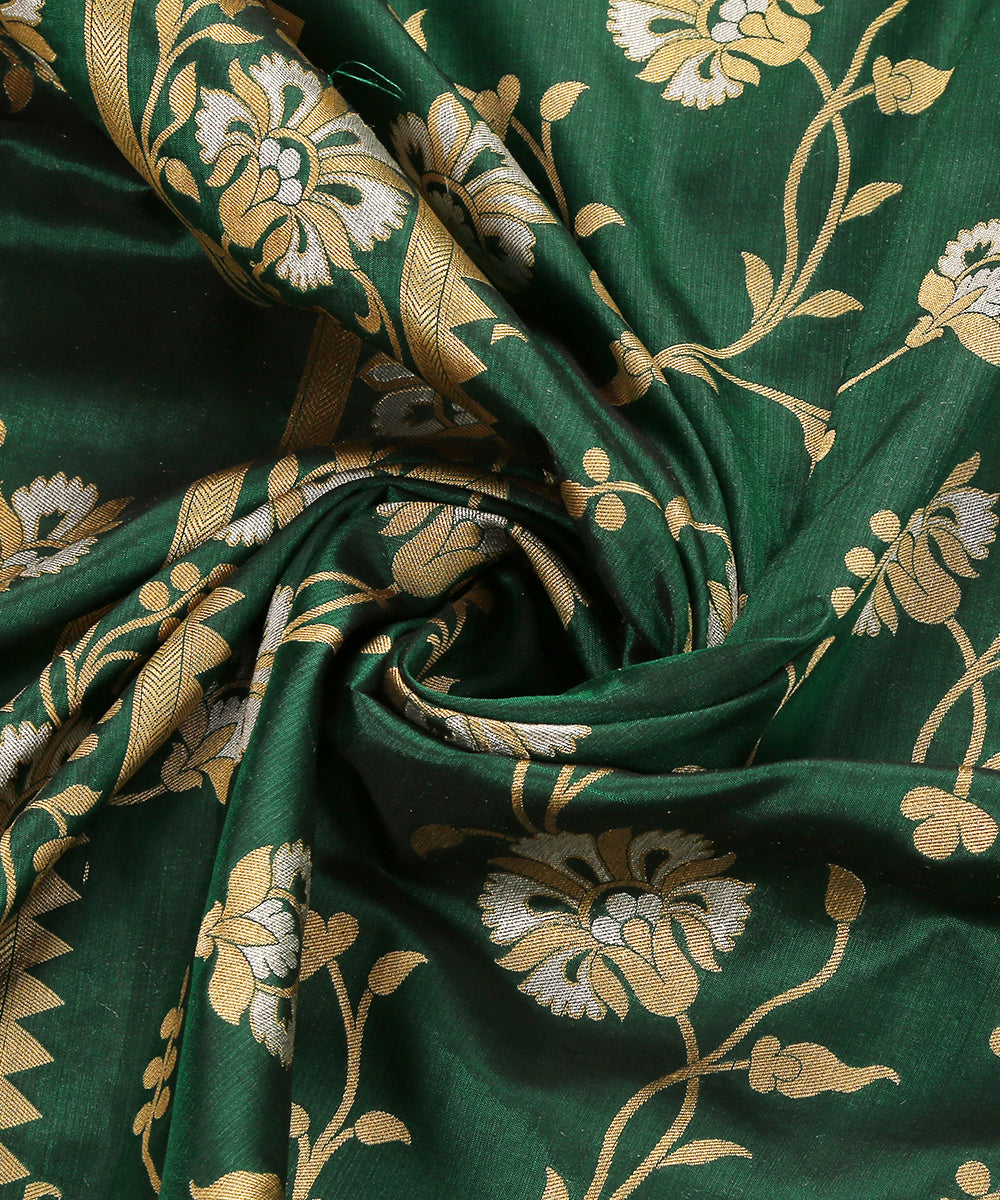 Handloom_Green_Pure_Katan_Silk_Banarasi_Dupatta_With_Sona_Rupa_Floral_Jaal_WeaverStory_05