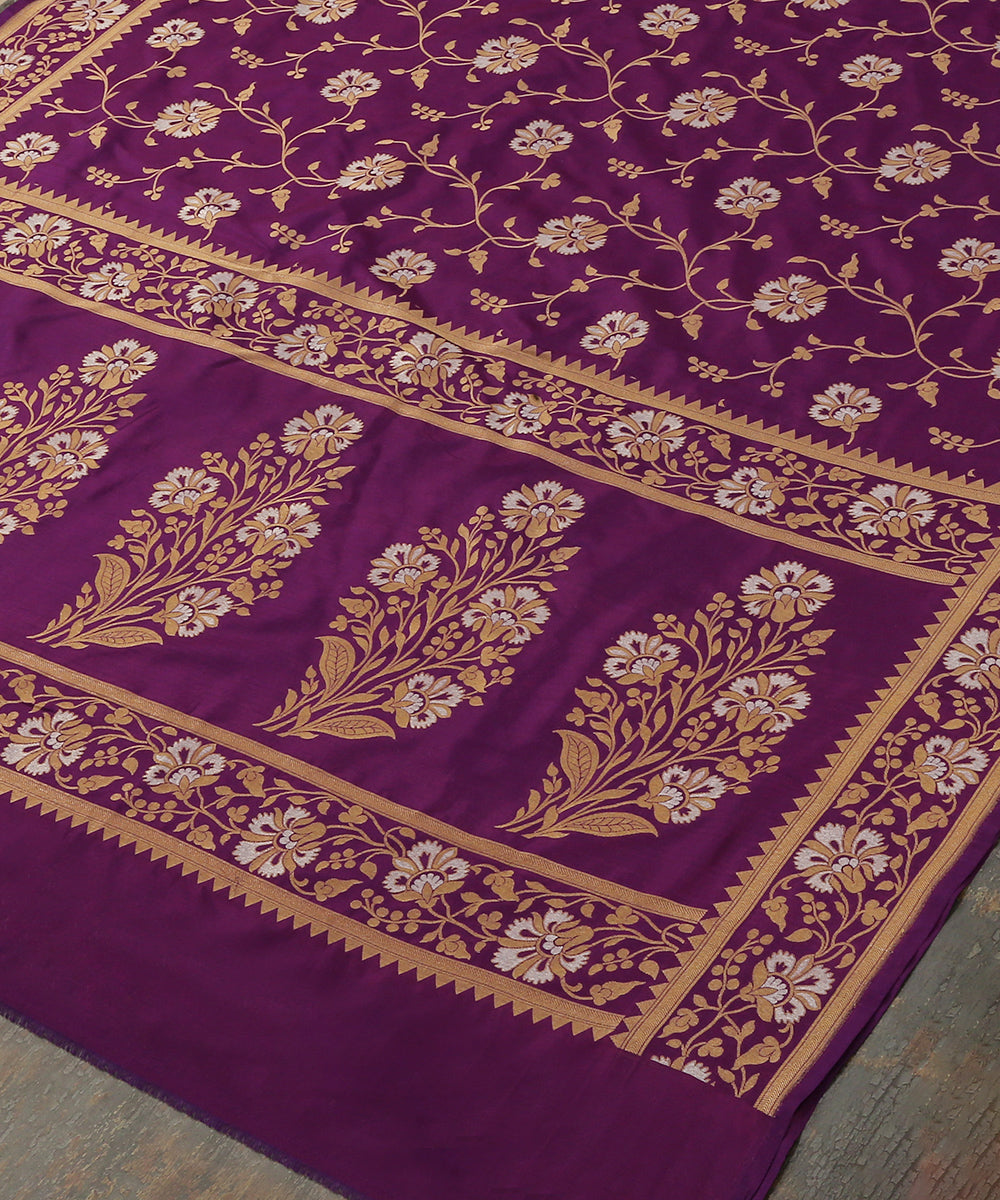 Handloom_Purple_Pure_Katan_Silk_Banarasi_Dupatta_With_Sona_Rupa_Floral_Jaal_WeaverStory_03