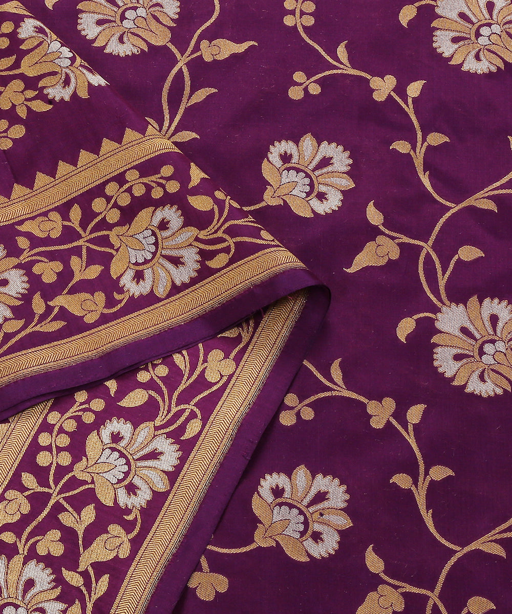 Handloom_Purple_Pure_Katan_Silk_Banarasi_Dupatta_With_Sona_Rupa_Floral_Jaal_WeaverStory_04