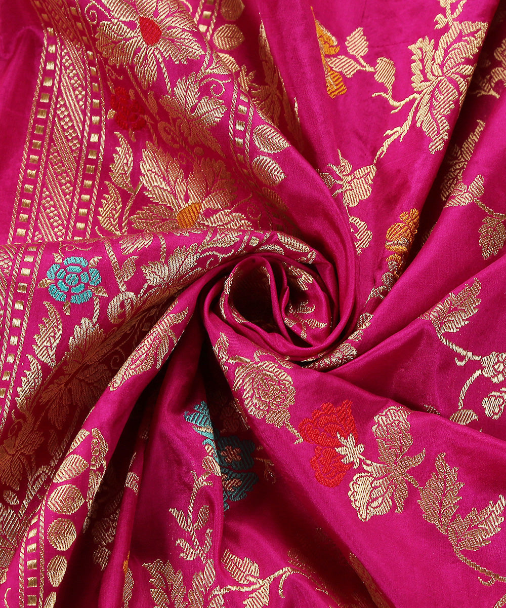 Handloom_Dark_Magenta_Pure_Katan_Silk_Banarasi_Dupatta_With_Kadhwa_Jaal_WeaverStory_05