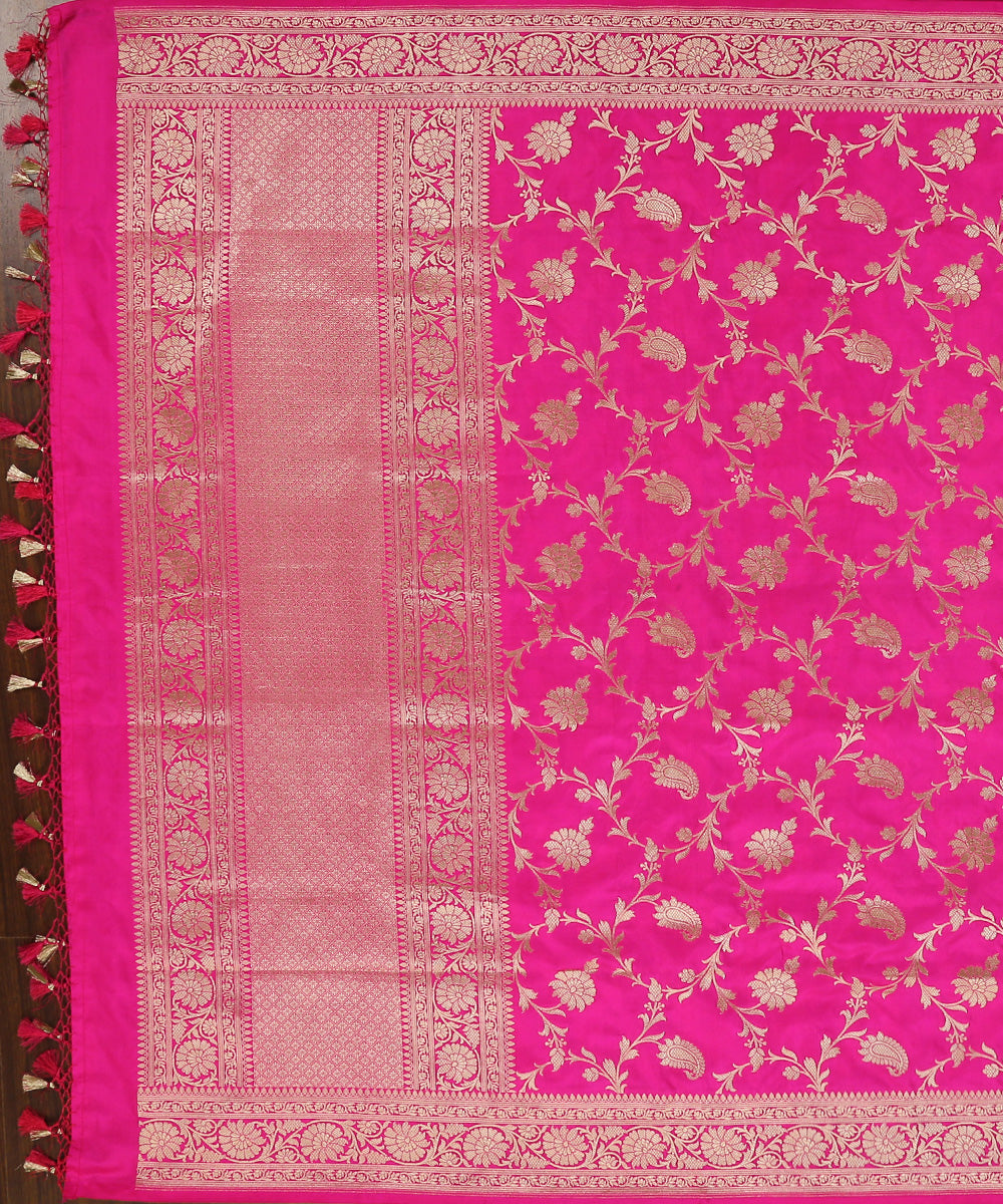 Handloom_Pink_Pure_Katan_Silk_Banarasi_Dupatta_With_Paisley_Jaal_WeaverStory_02