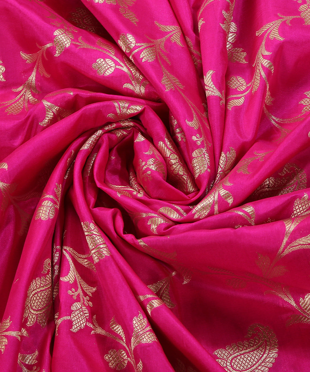 Handloom_Pink_Pure_Katan_Silk_Banarasi_Dupatta_With_Paisley_Jaal_WeaverStory_05