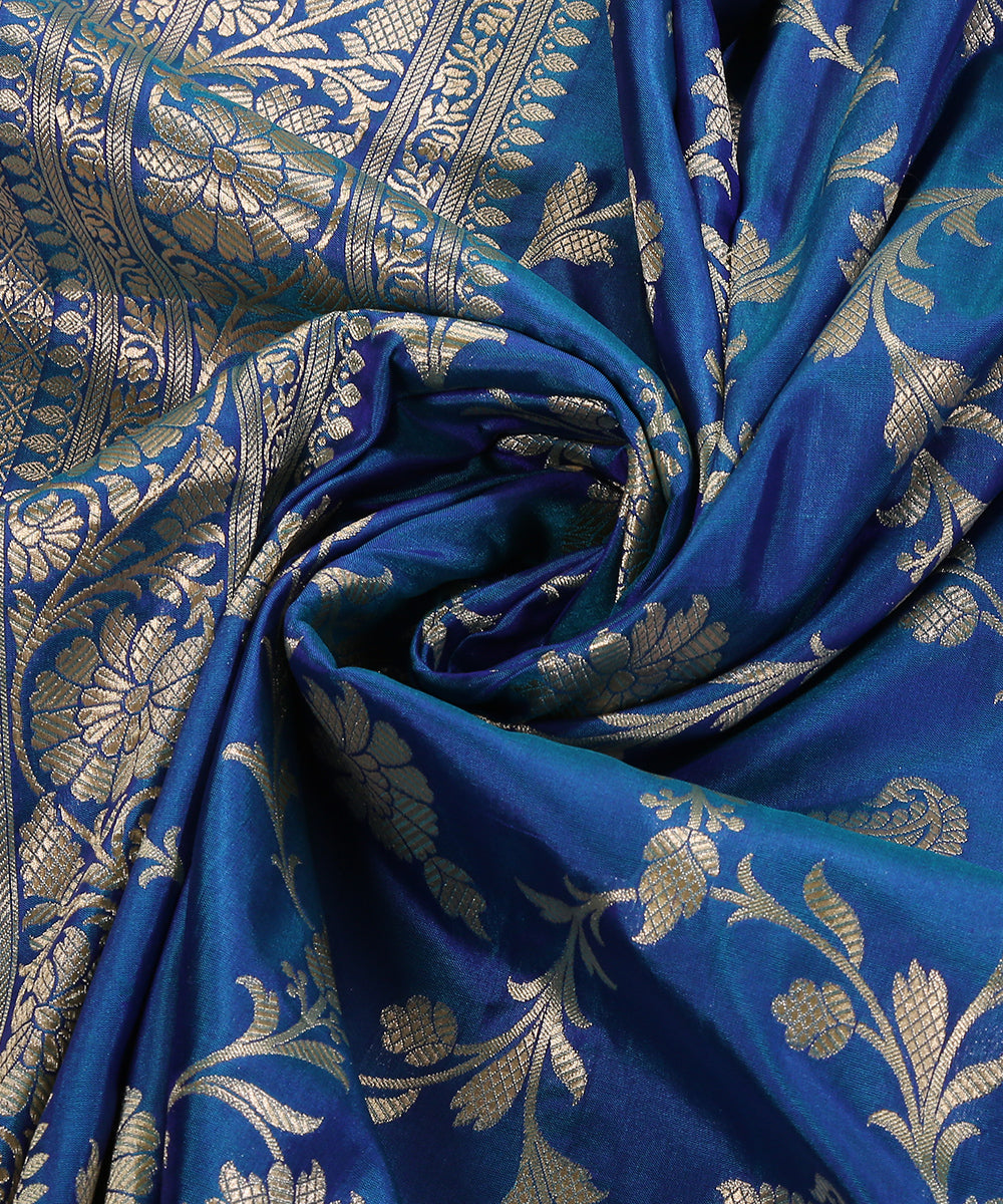Peacock_Blue_Handloom_Pure_Katan_Silk_Banarasi_Dupatta_With_Paisley_Jaal_WeaverStory_05