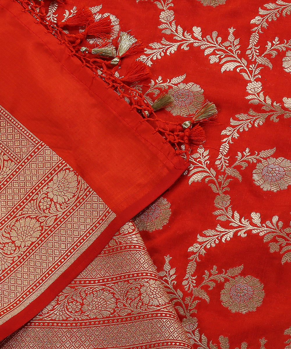 Handloom_Orange_Pure_Katan_Silk_Banarasi_Dupatta_With_Sona_Rupa_Meenakari_Jaal_WeaverStory_04