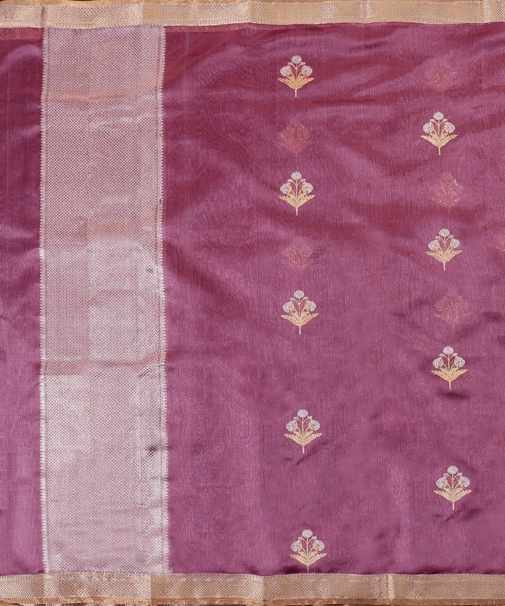 Mauve_Handloom_Pure_Chanderi_Silk_Dupatta_With_Three_Flower_Meena_Motifs_WeaverStory_02