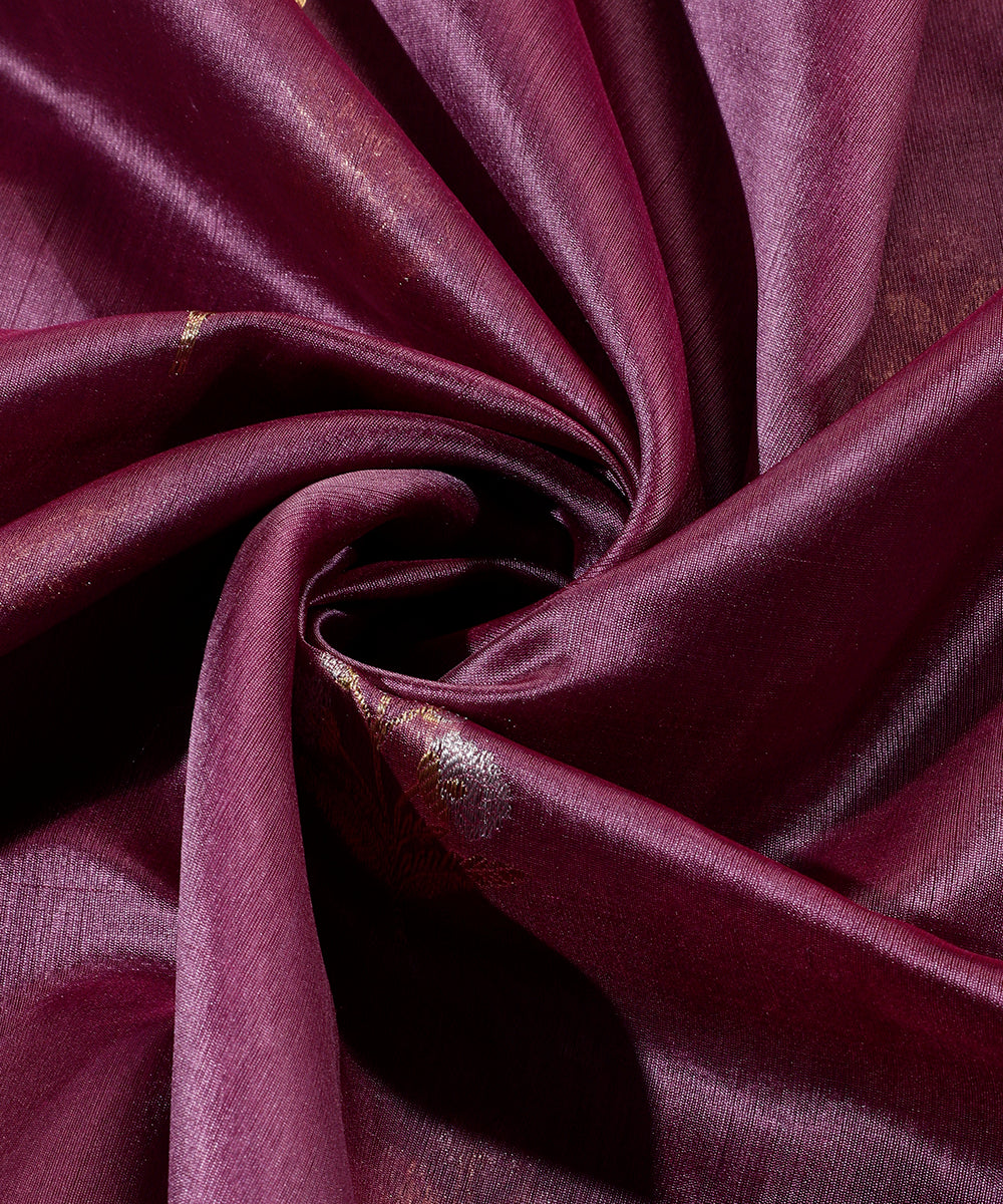 Mauve_Handloom_Pure_Chanderi_Silk_Dupatta_With_Three_Flower_Meena_Motifs_WeaverStory_05