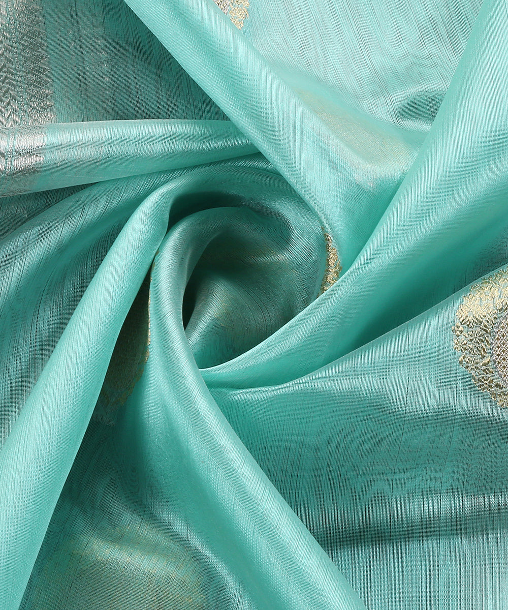 Sky_Blue_Handloom_Pure_Chanderi_Silk_Dupatta_With_Lotus_And_Anar_Motifs_WeaverStory_05