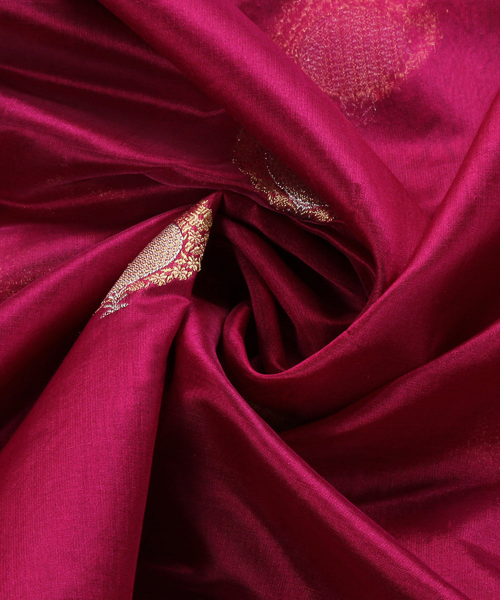 Handloom_Purple_Pure_Chanderi_Silk_Dupatta_With_Lotus_And_Anar_Motifs_WeaverStory_05