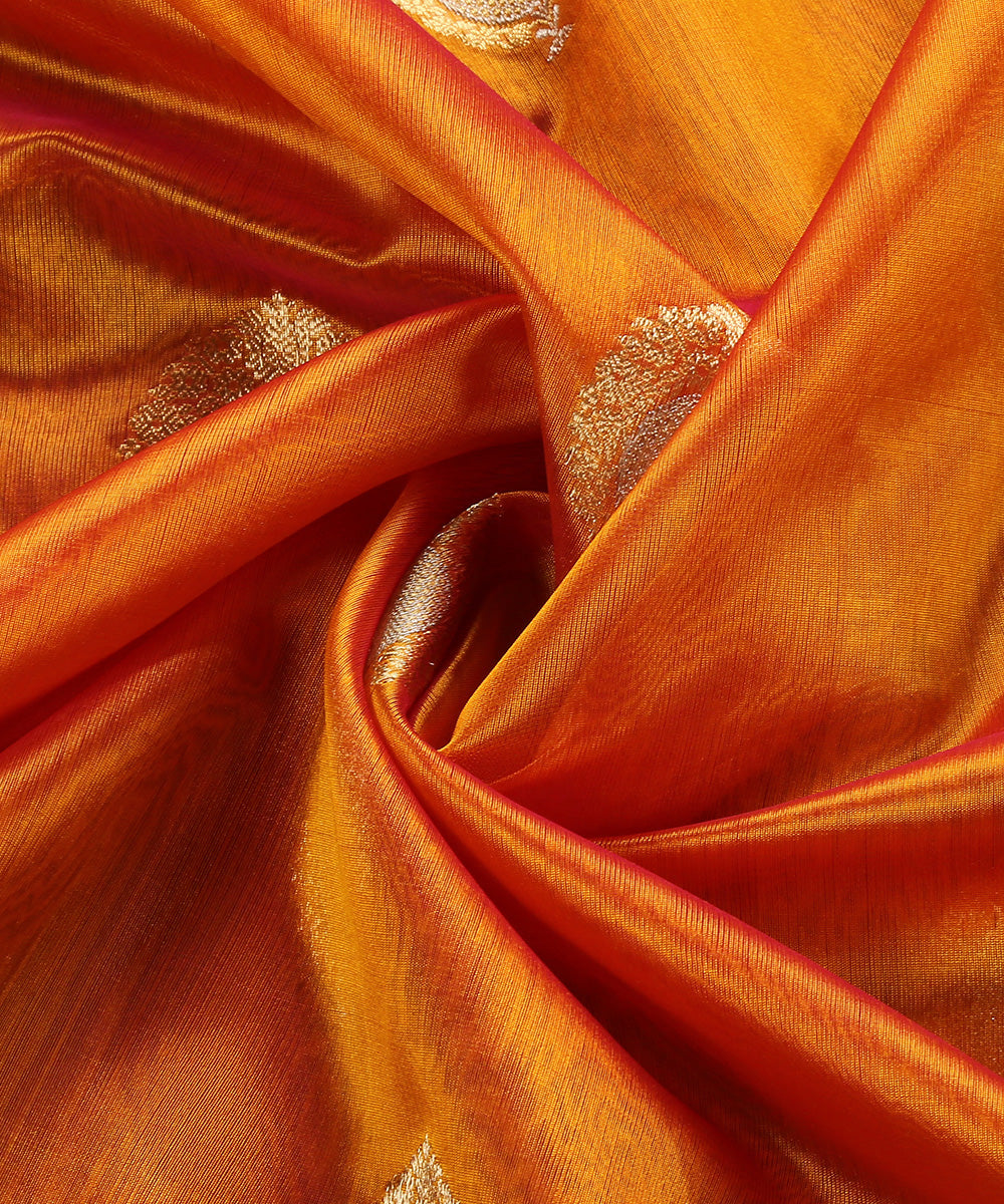 Handloom_Mustard_Double_Shade_Pure_Chanderi_Silk_Dupatta_With_Lotus_And_Anar_Motifs_WeaverStory_05