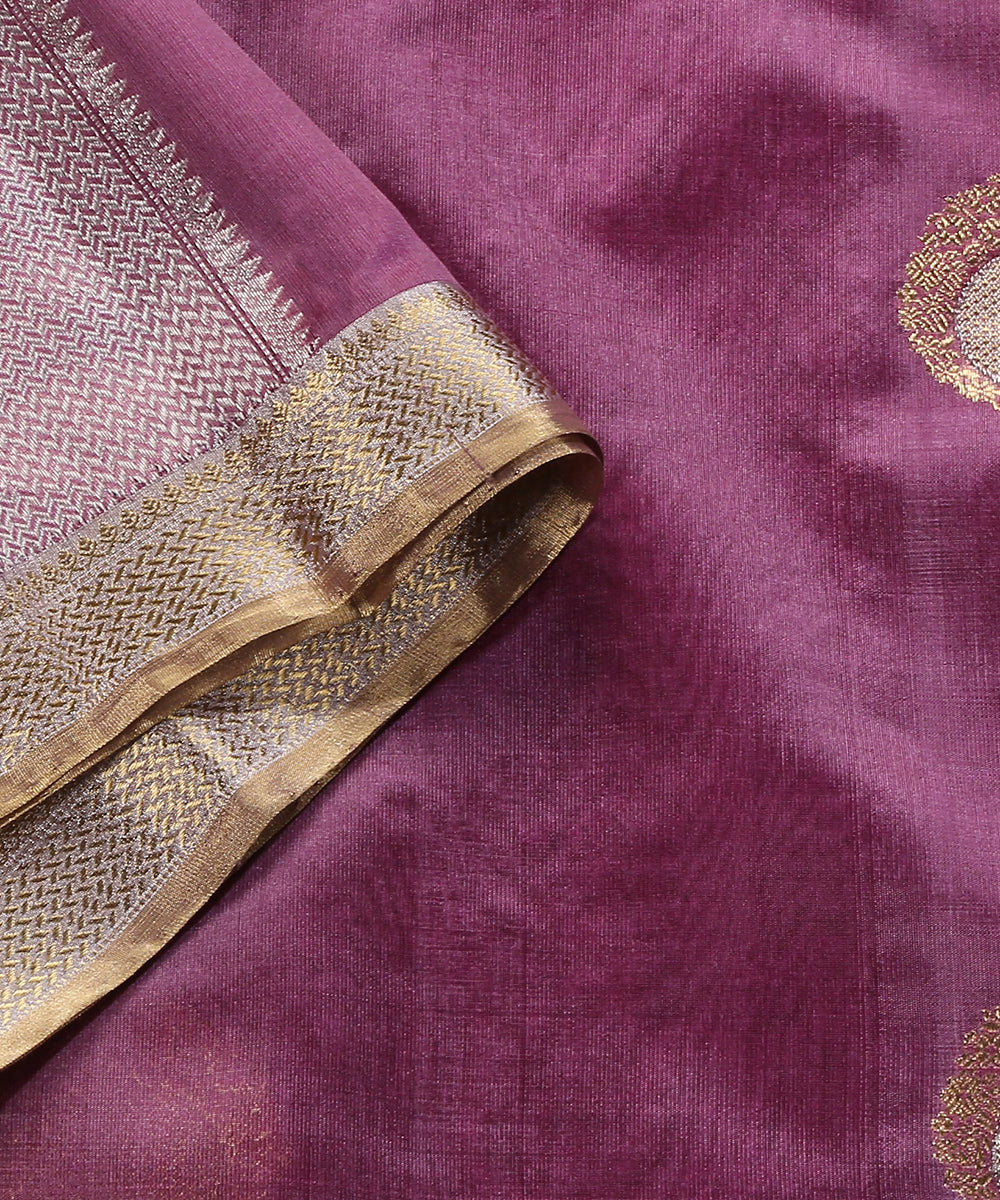 Mauve_Handloom_Pure_Chanderi_Silk_Dupatta_With_Zari_Border_Dupatta_WeaverStory_04