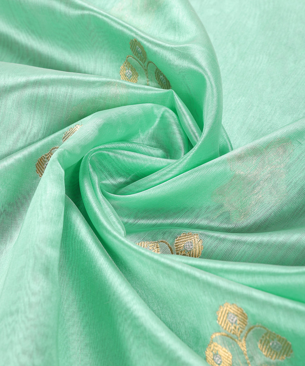 Handloom_Pastel_Powder_Blue_Pure_Chanderi_Silk_Dupatta_With_Booti_WeaverStory_05