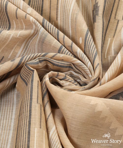 Beige_Handloom_Pure_Malmal_Dhakai_Jamdani_Dupatta_WeaverStory_05