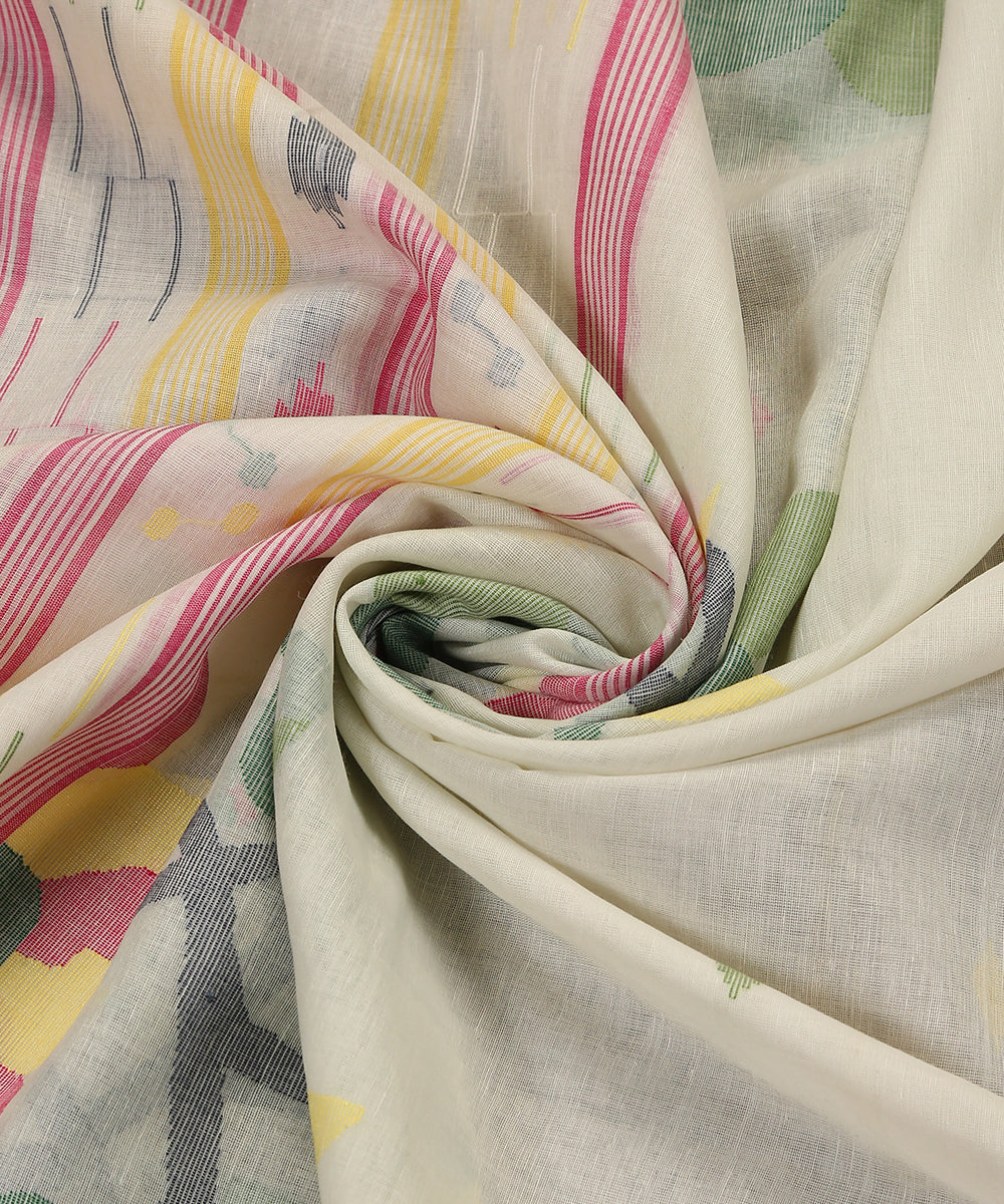 Offwhite_Handloom_Pure_Malmal_Dhakai_Jamdani_Dupatta_WeaverStory_05