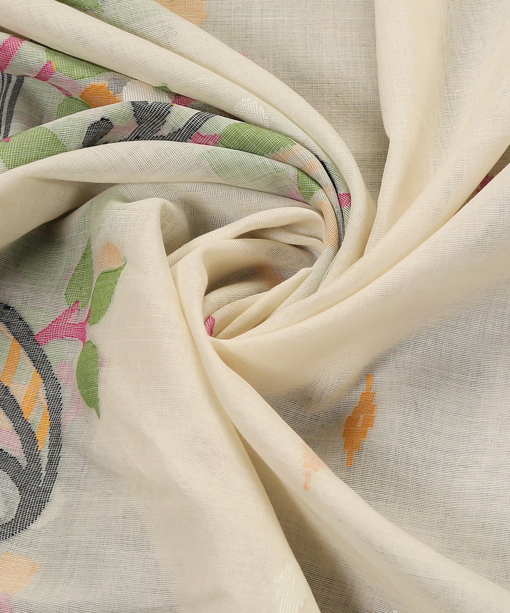 Offwhite_Handloom_Pure_Malmal_Dhakai_Jamdani_Dupatta_WeaverStory_05