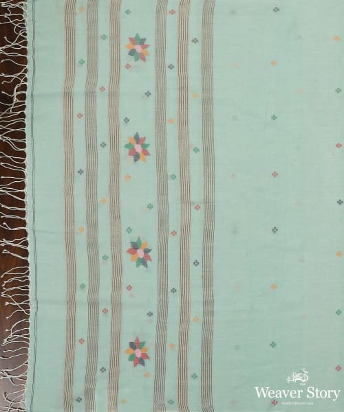 Light_Blue_Handloom_Pure_Malmal_Dhakai_Jamdani_Dupatta_WeaverStory_02