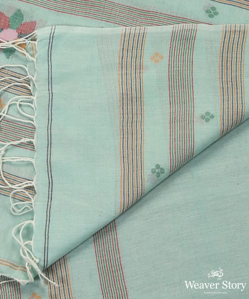 Light_Blue_Handloom_Pure_Malmal_Dhakai_Jamdani_Dupatta_WeaverStory_04