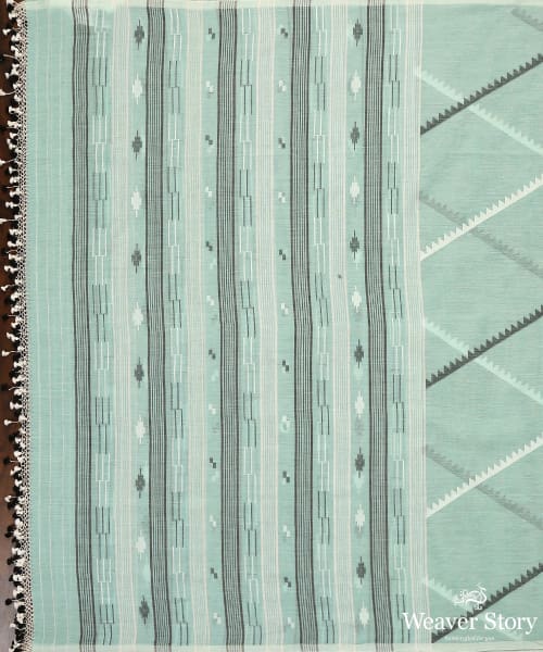 Green_Handloom_Pure_Malmal_Dhakai_Jamdani_Dupatta_WeaverStory_02