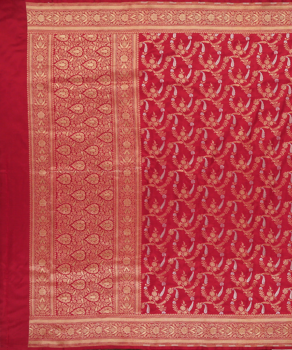 Handloom_Red_Pure_Katan_Silk_Banarasi_Dupatta_With_All_Over_Sona_Rupa_Jaal_WeaverStory_02