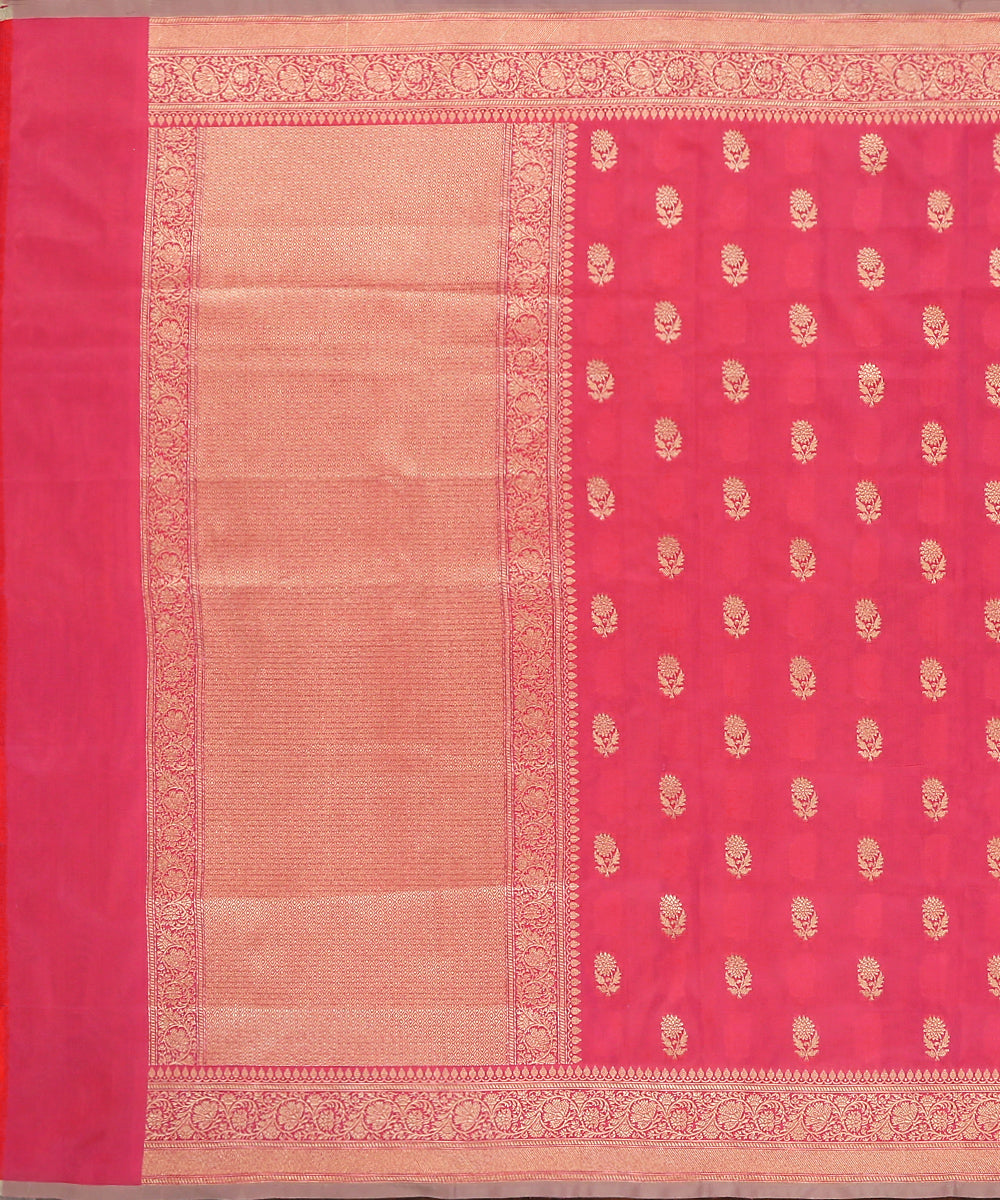 Hot_Pink_Double_Shade_Handloom_Pure_Katan_Georgette_Banarasi_Dupatta_With_All_Over_Cutwork_Booti_WeaverStory_02