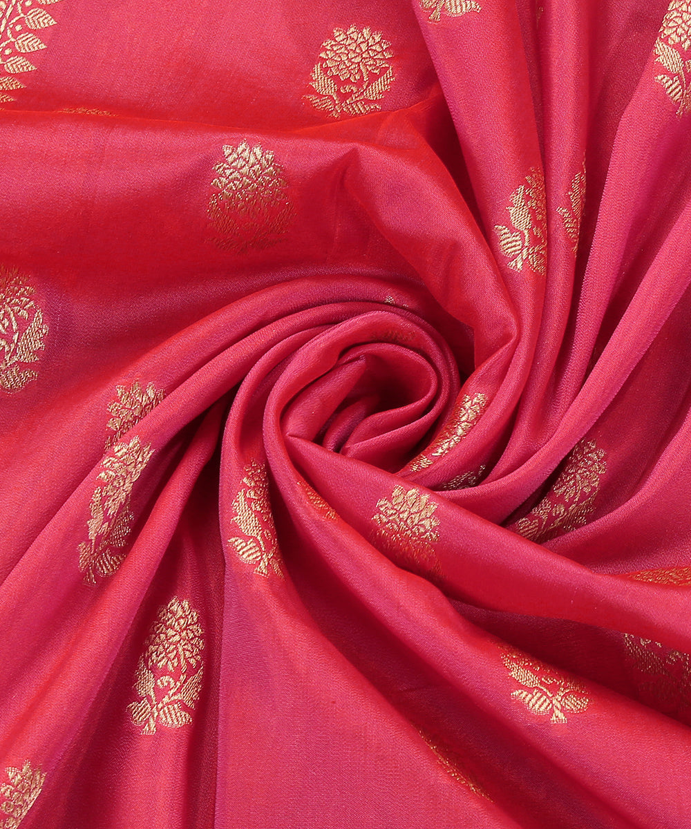 Hot_Pink_Double_Shade_Handloom_Pure_Katan_Georgette_Banarasi_Dupatta_With_All_Over_Cutwork_Booti_WeaverStory_05