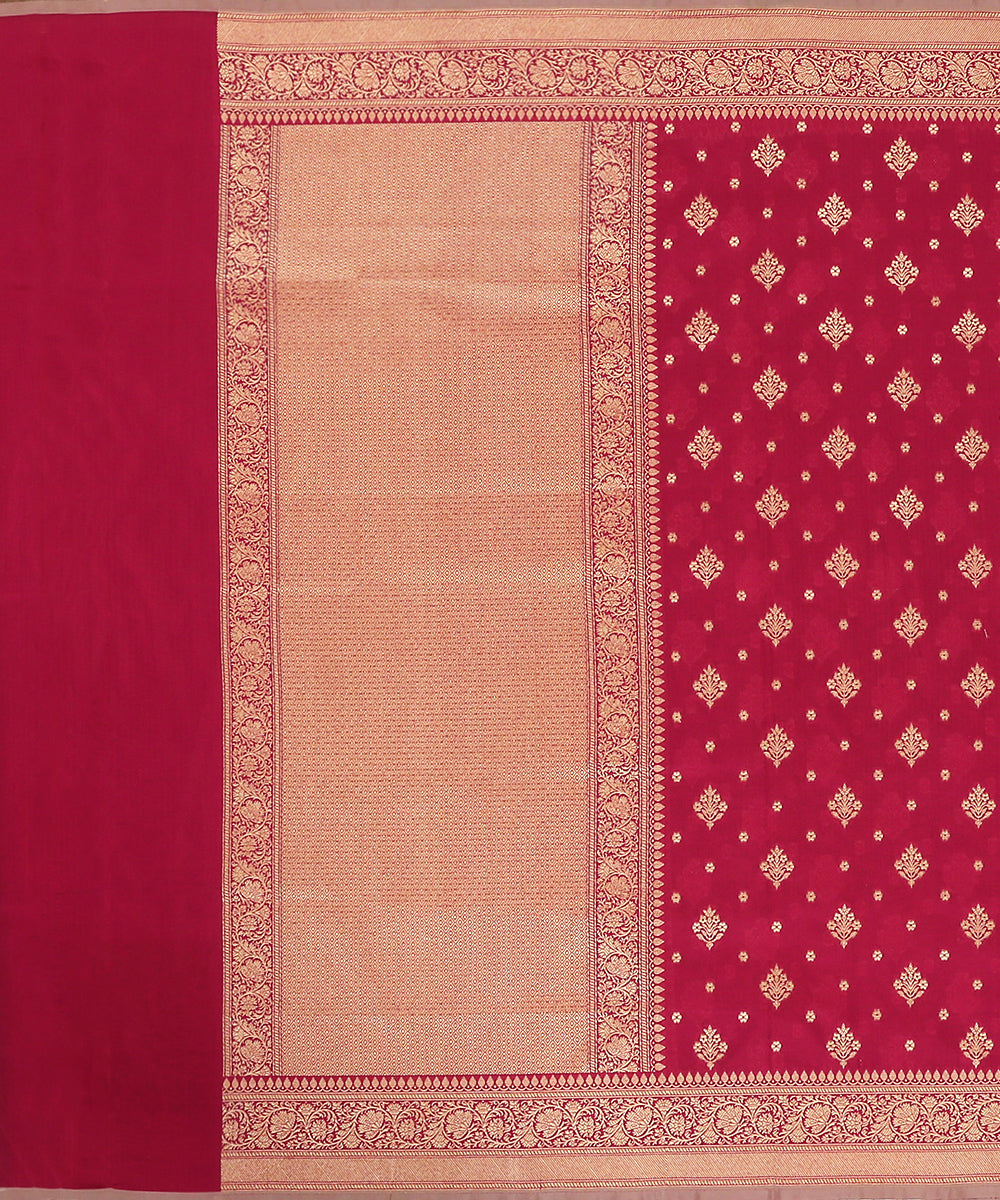 Handloom_Magenta_Pure_Katan_Georgette_Banarasi_Dupatta_With_All_Over_Border_And_Booti_WeaverStory_02
