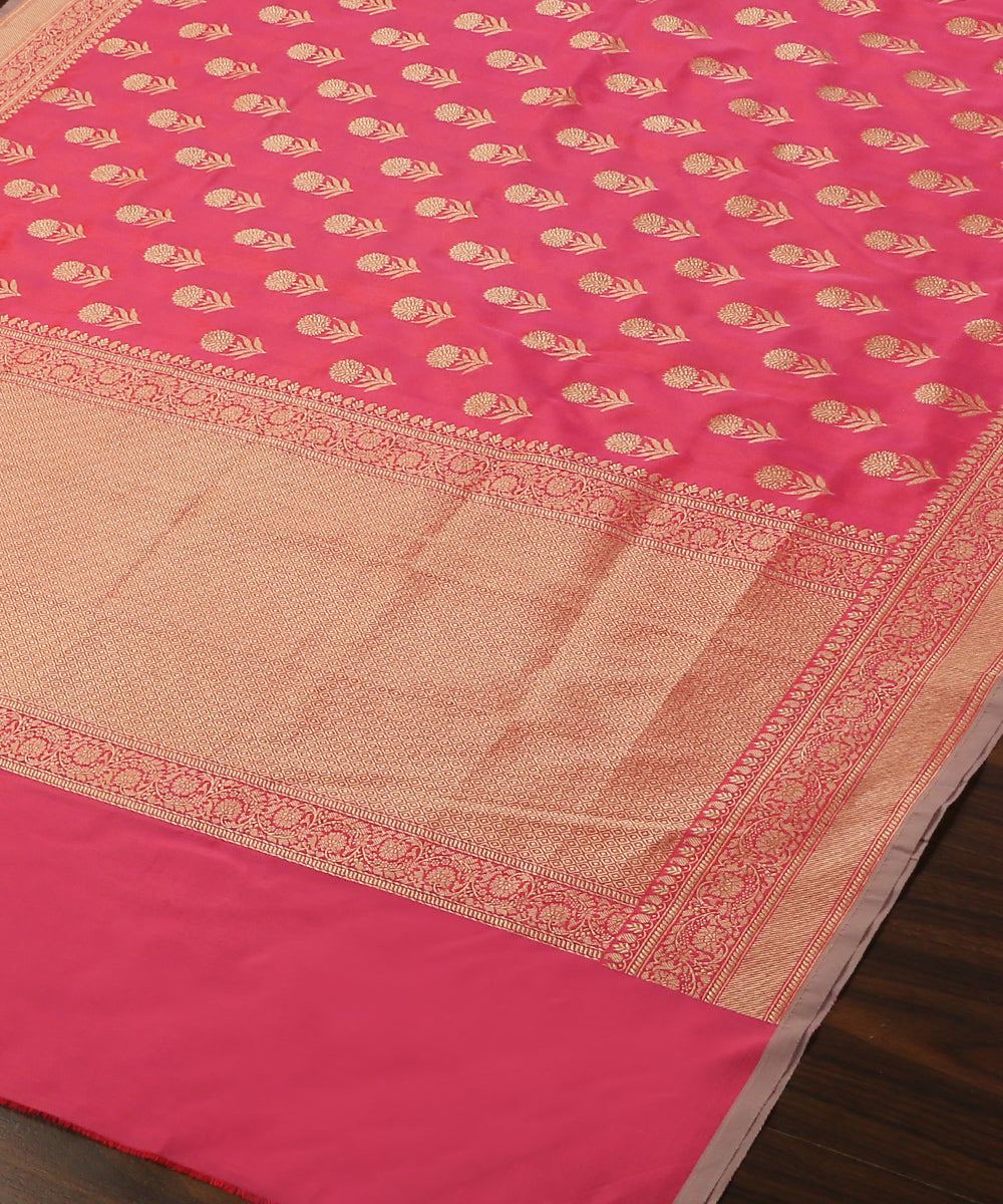 Handloom_Salmon_Pink_Pure_Katan_Georgette_Banarasi_Dupatta_With_All_Over_Cutwork_Booti_WeaverStory_03