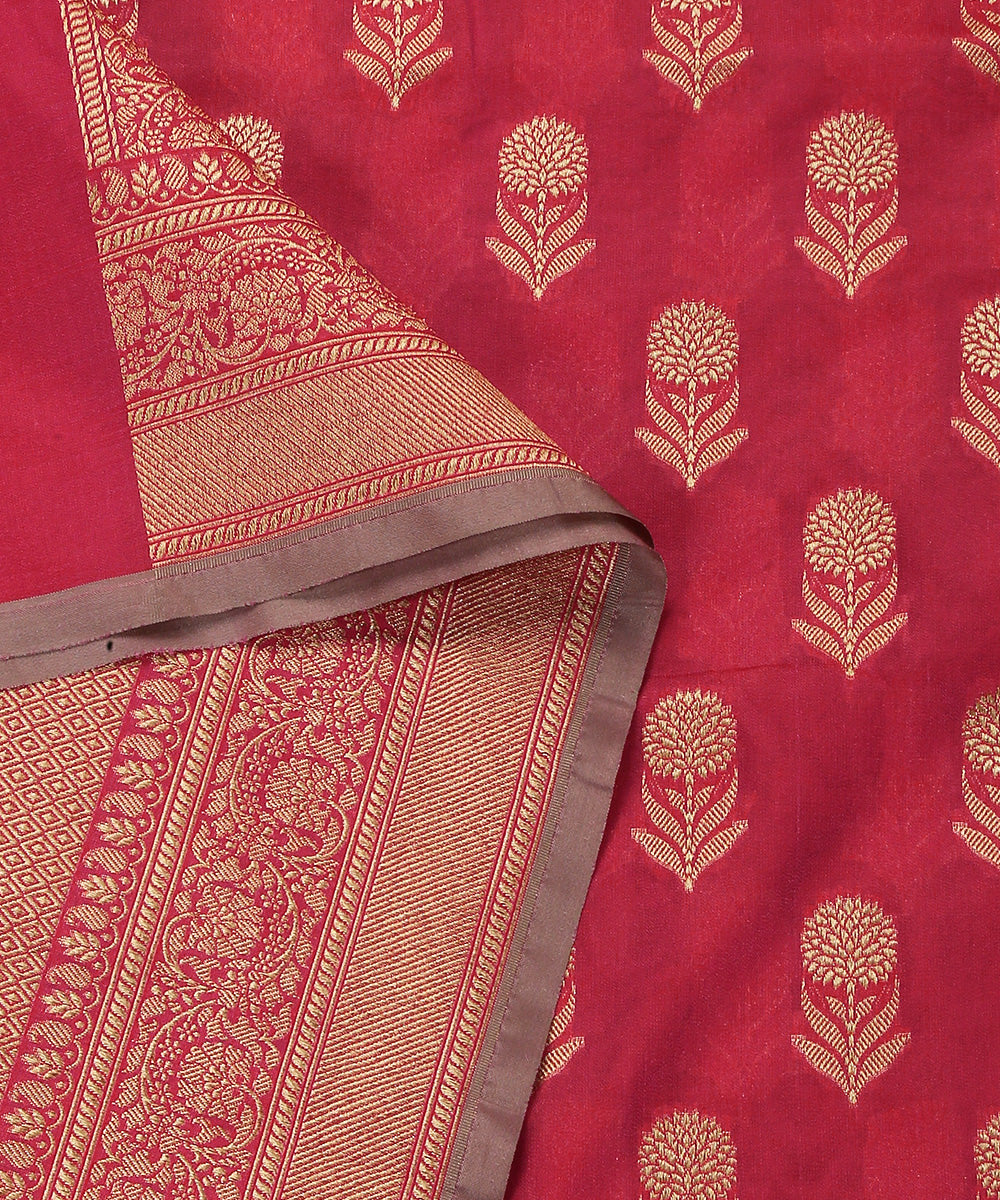 Handloom_Salmon_Pink_Pure_Katan_Georgette_Banarasi_Dupatta_With_All_Over_Cutwork_Booti_WeaverStory_04