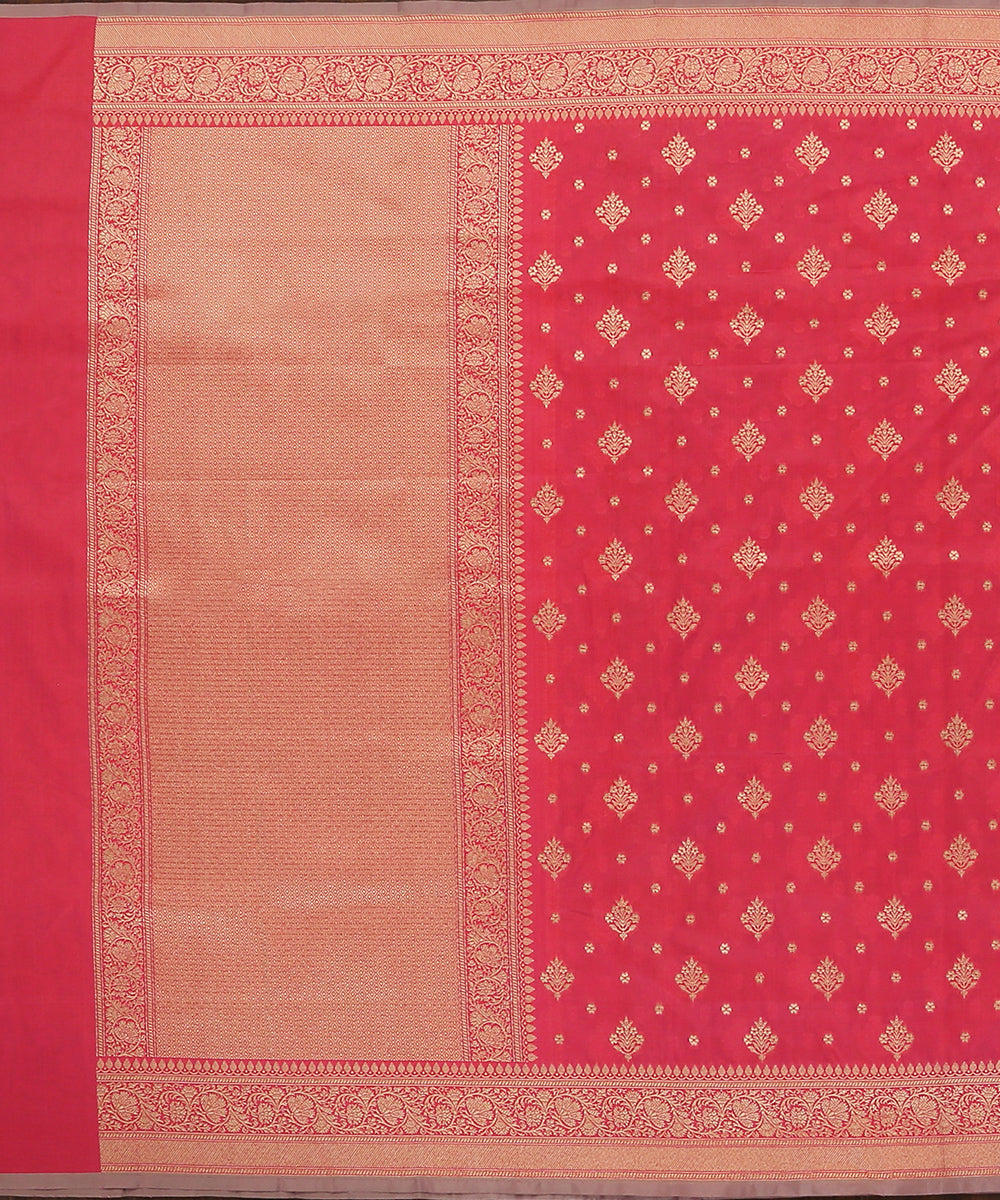 Salmon_Pink_Double_Shade_Handloom_Pure_Katan_Georgette_Banarasi_Dupatta_With_Floral_Booti_WeaverStory_02