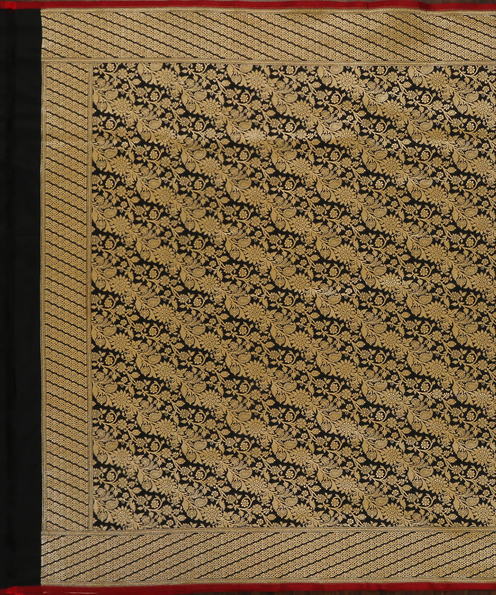 Handloom_Black_Pure_Katan_Silk_Kimkhab_Banarasi_Dupatta_WeaverStory_02