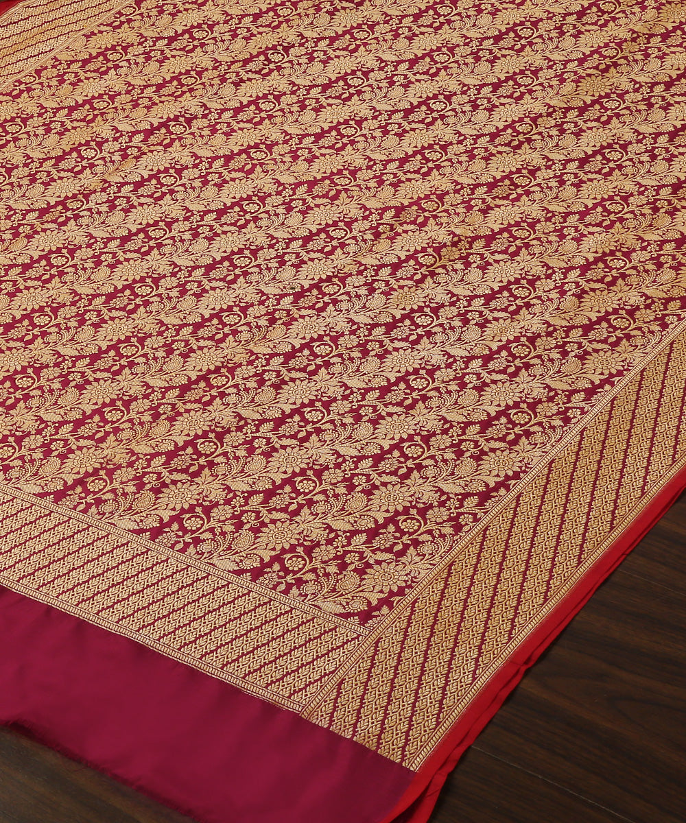 Purple_Handloom_Pure_Katan_Silk_Banarasi_Kimkhab_Dupatta_WeaverStory_03