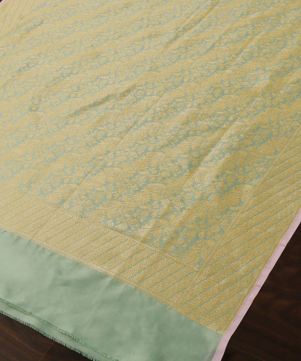 Handloom_Pastel_Sage_Green_Pure_Katan_Silk_Banarasi_Kimkhab_Dupatta_WeaverStory_03
