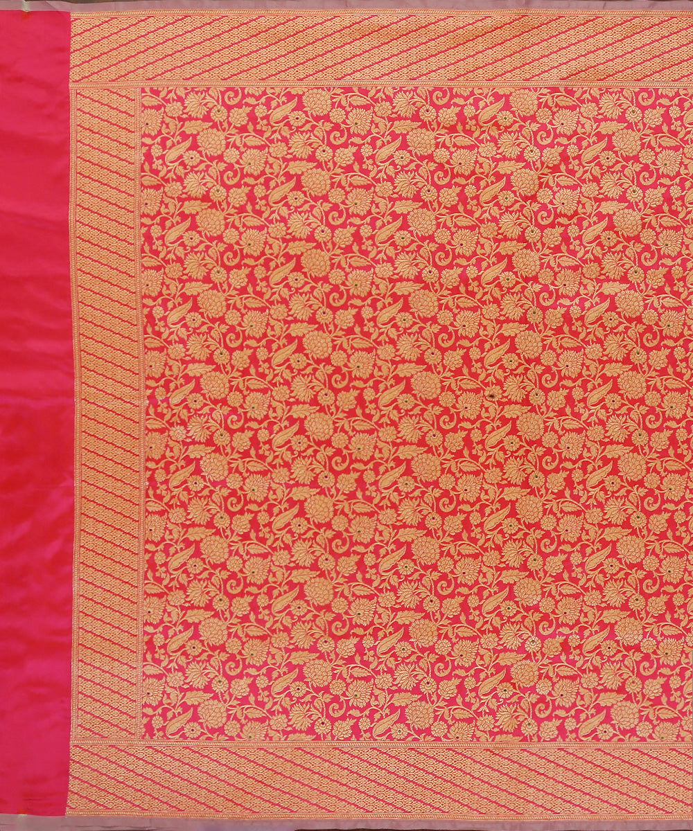 Handloom_Hot_Pink_Double_Shade_Pure_Katan_Silk_Kimkhab_Banarasi_Dupatta_With_Meenakari_WeaverStory_02