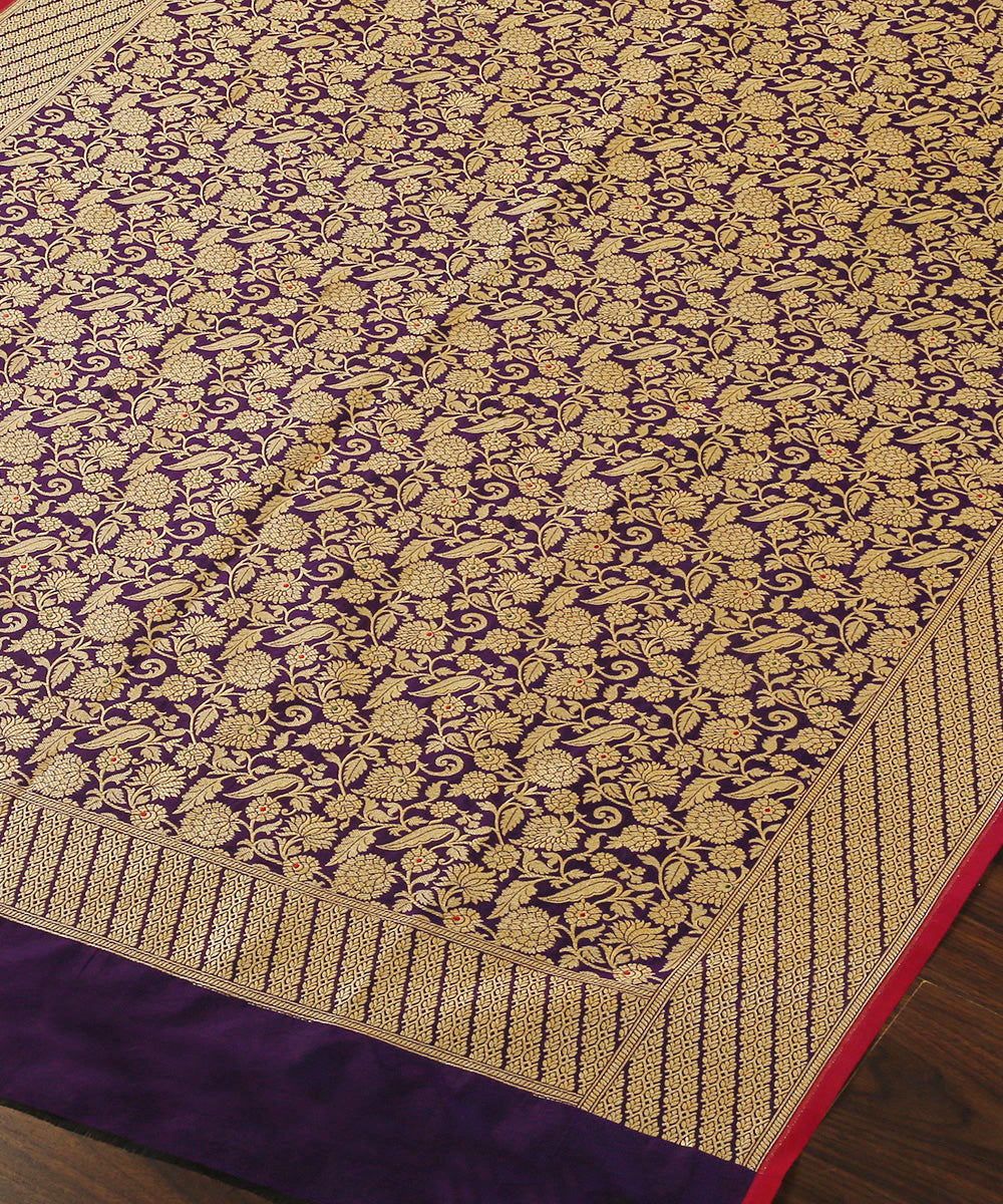 Dark_Violet_Handloom_Pure_Katan_Silk_Kimkhab_Banarasi_Dupatta_With_Meenakari_WeaverStory_03