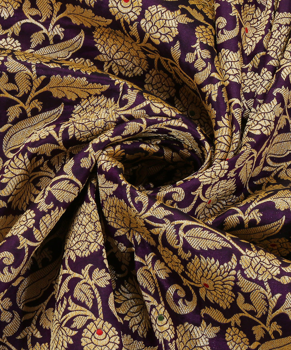 Dark_Violet_Handloom_Pure_Katan_Silk_Kimkhab_Banarasi_Dupatta_With_Meenakari_WeaverStory_05
