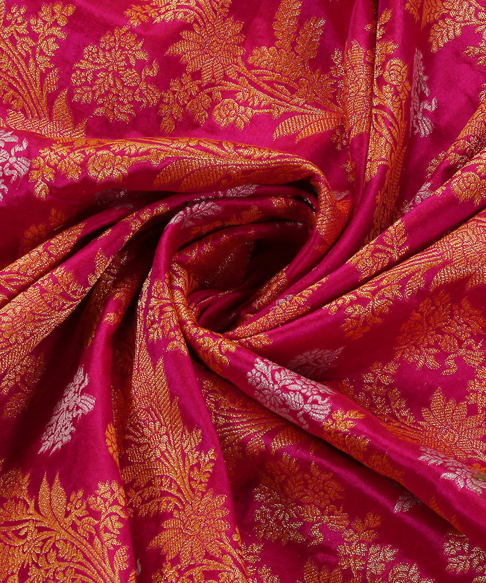 Rani_Pink_Handloom_Pure_Katan_Silk_Banarasi_Dupatta_With_Sona_Rupa_Jaal_WeaverStory_05