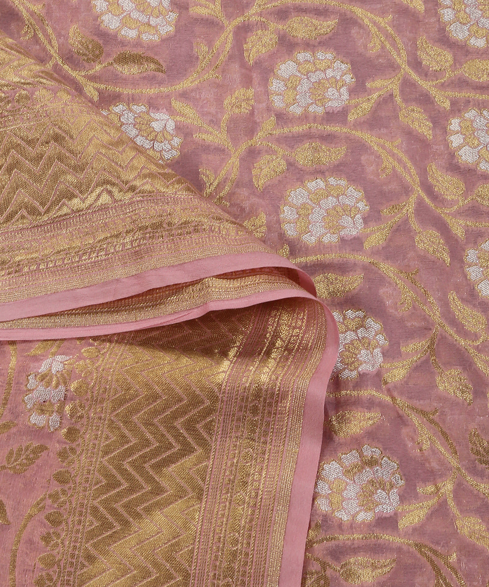 Dust_Pink_Handloom_Pure_Georgette_Banarasi_Dupatta_With_Sona_Rupa_Cutwork_Zari_Jaal_WeaverStory_04