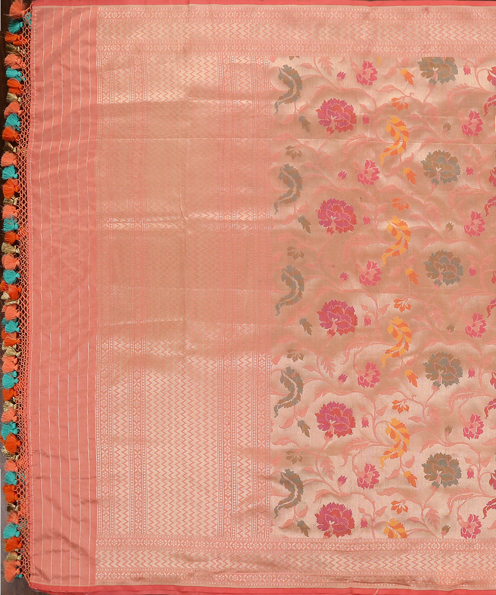 Peach_Handloom_Pure_Katan_Silk_Kimkhab_Banarasi_Dupatta_With_Zari_Base_WeaverStory_02