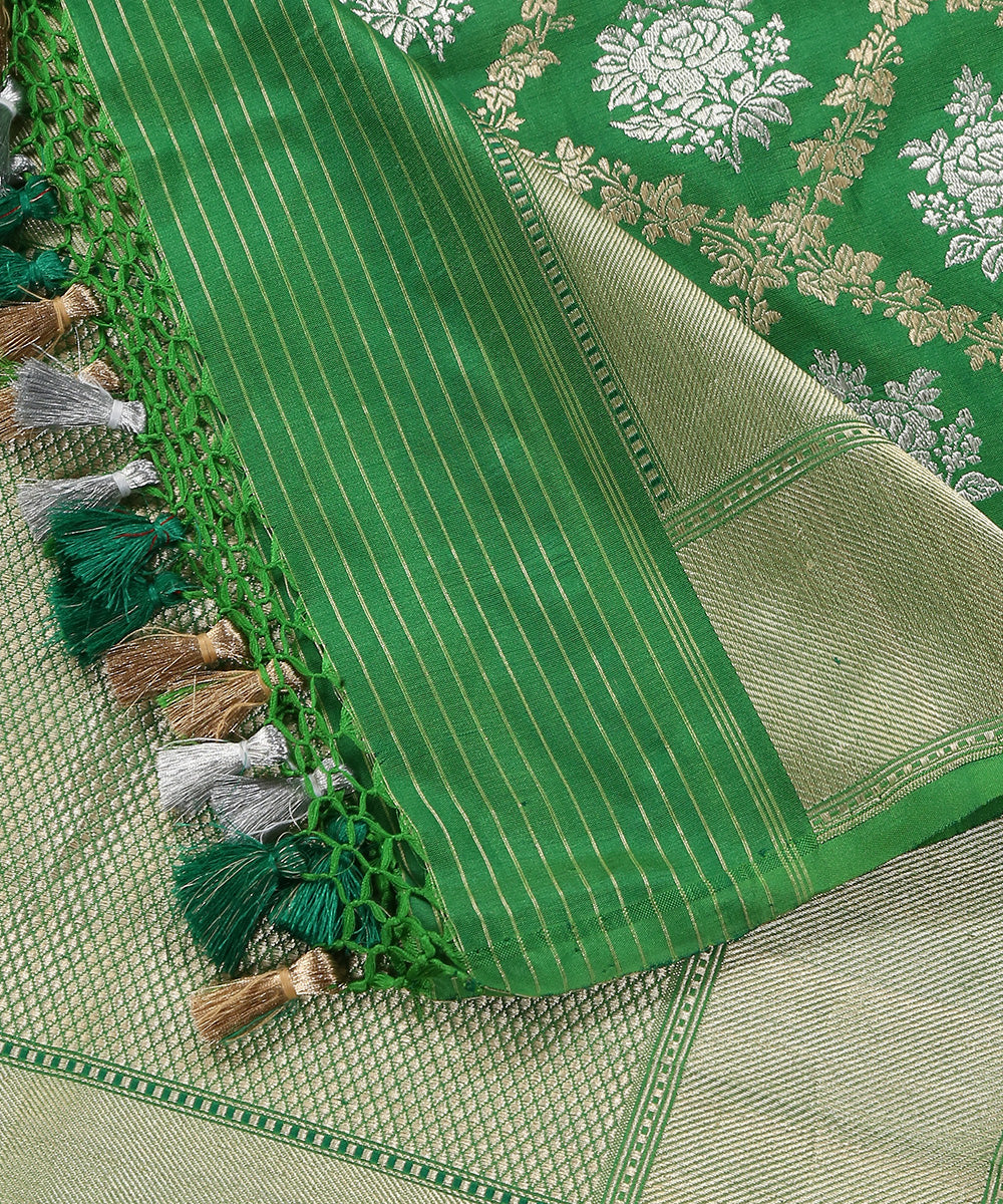 Handloom_Green_Pure_Katan_Silk_Banarasi_Dupatta_With_Sona_Rupa_Work_WeaverStory_04