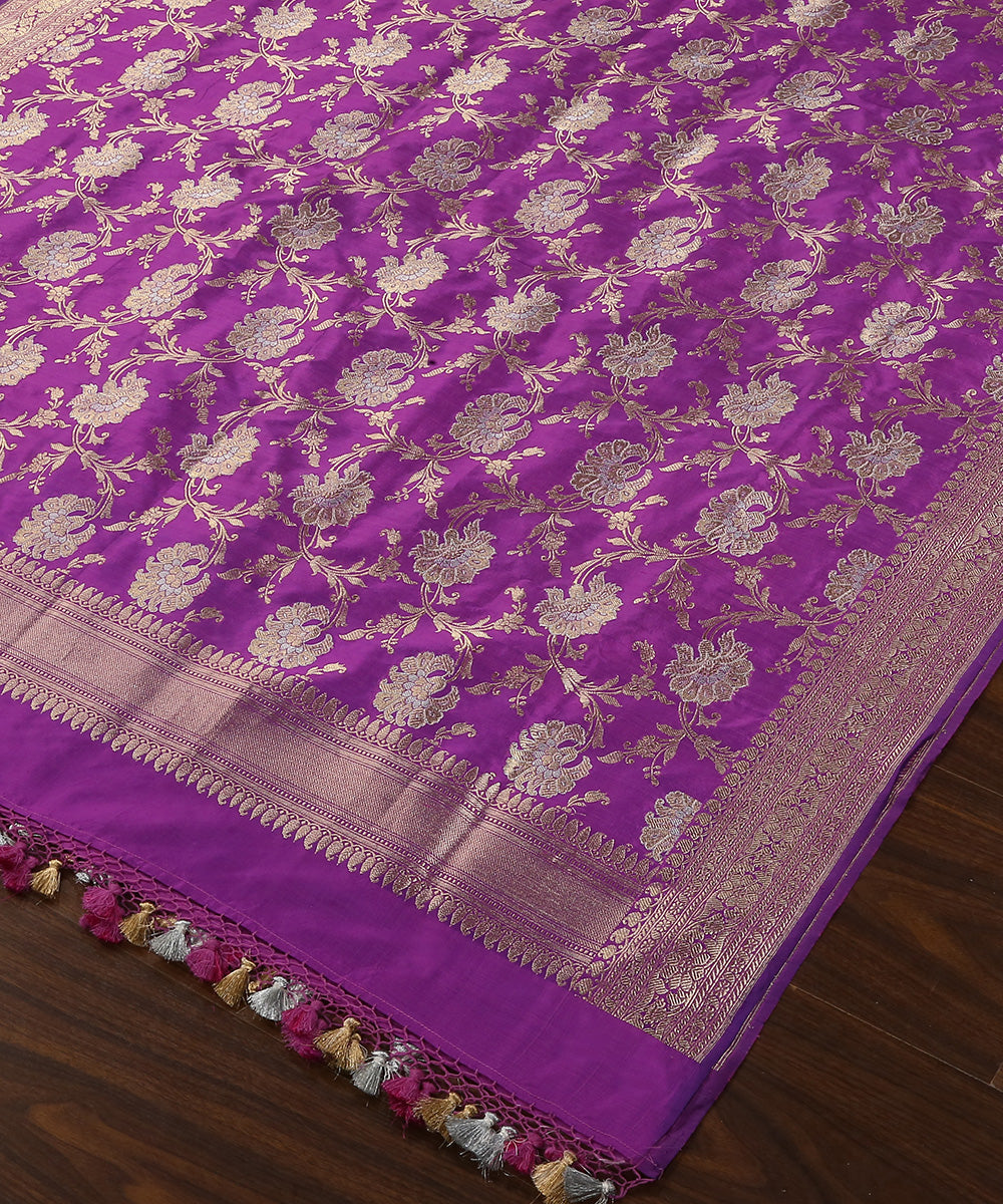 Handloom_Purple_Dual_Tone_Pure_Katan_Silk_Banarasi_Dupatta_With_Sona_Rupa_Jaal_WeaverStory_03