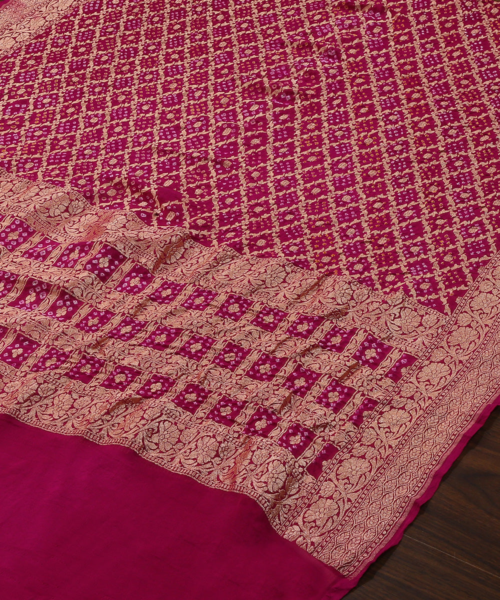Handloom_Plum_Pure_Georgette_Banarasi_Bandhej_Dupatta_With_Cutwork_Weave_WeaverStory_03