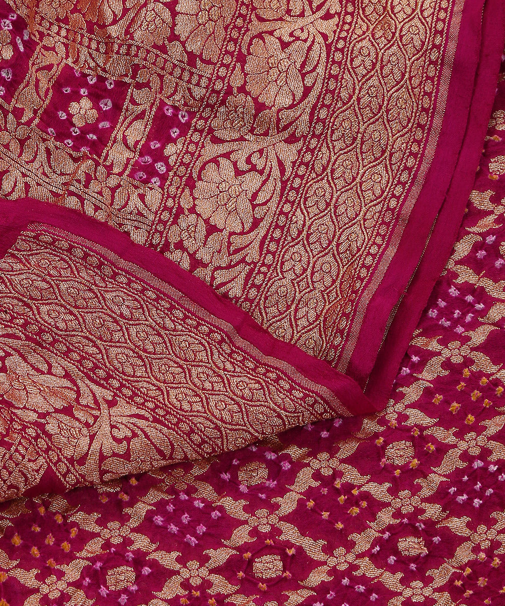 Handloom_Plum_Pure_Georgette_Banarasi_Bandhej_Dupatta_With_Cutwork_Weave_WeaverStory_04
