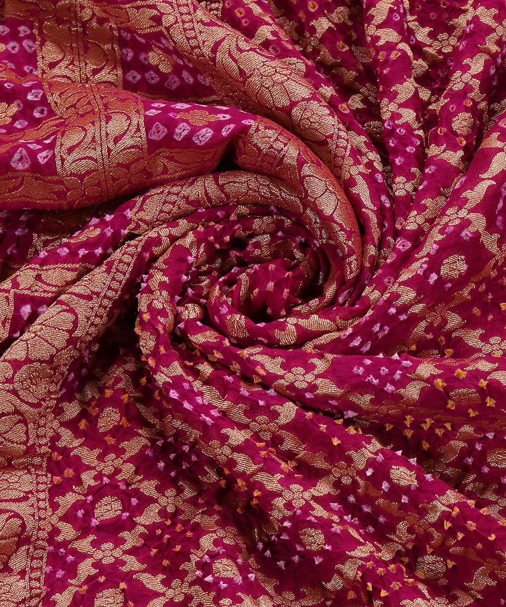 Handloom_Plum_Pure_Georgette_Banarasi_Bandhej_Dupatta_With_Cutwork_Weave_WeaverStory_05