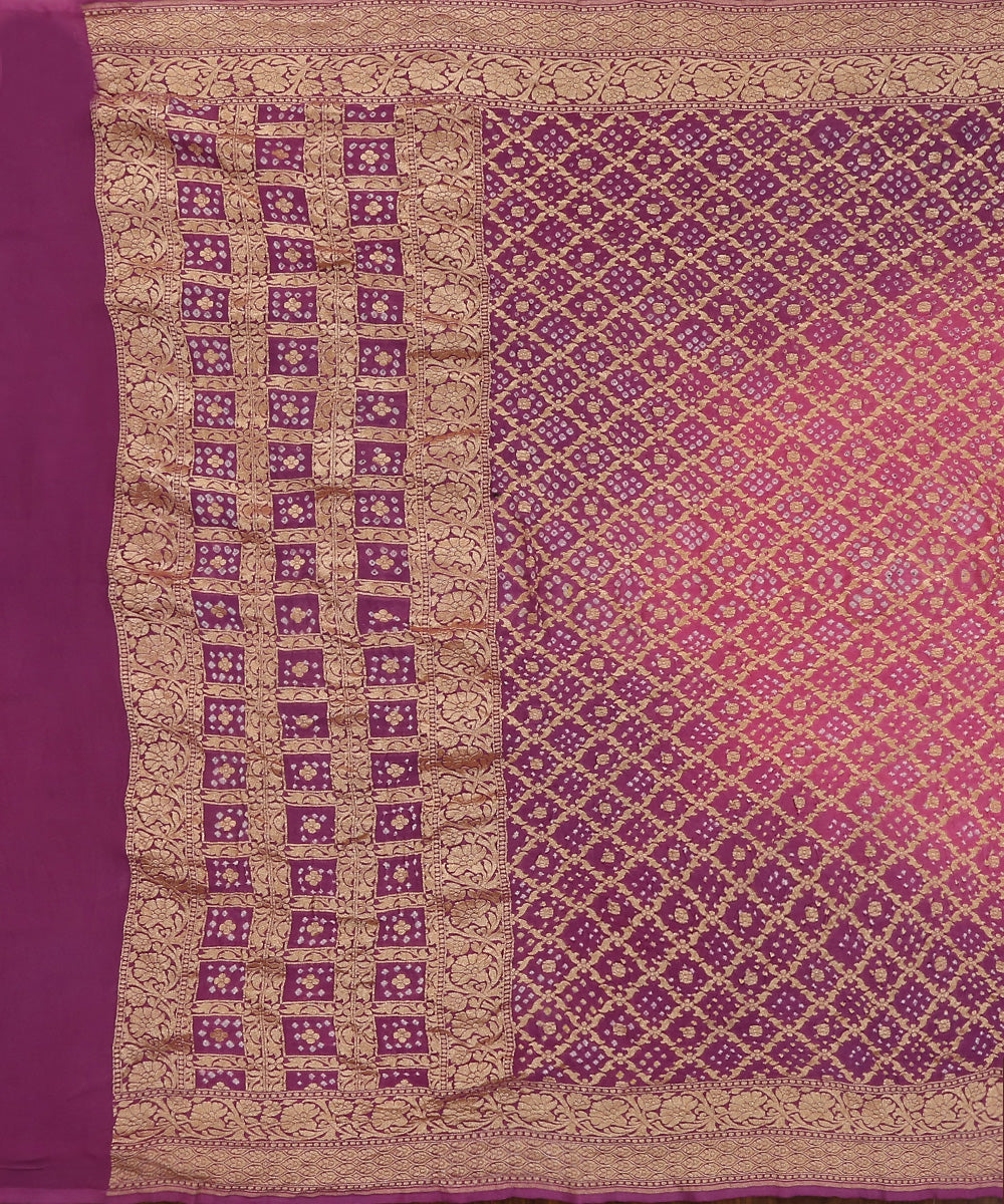 Mauve_And_Pink_Ombre_Dyed_Handloom_Pure_Georgette_Banarasi_Bandhej_Dupatta_WeaverStory_02