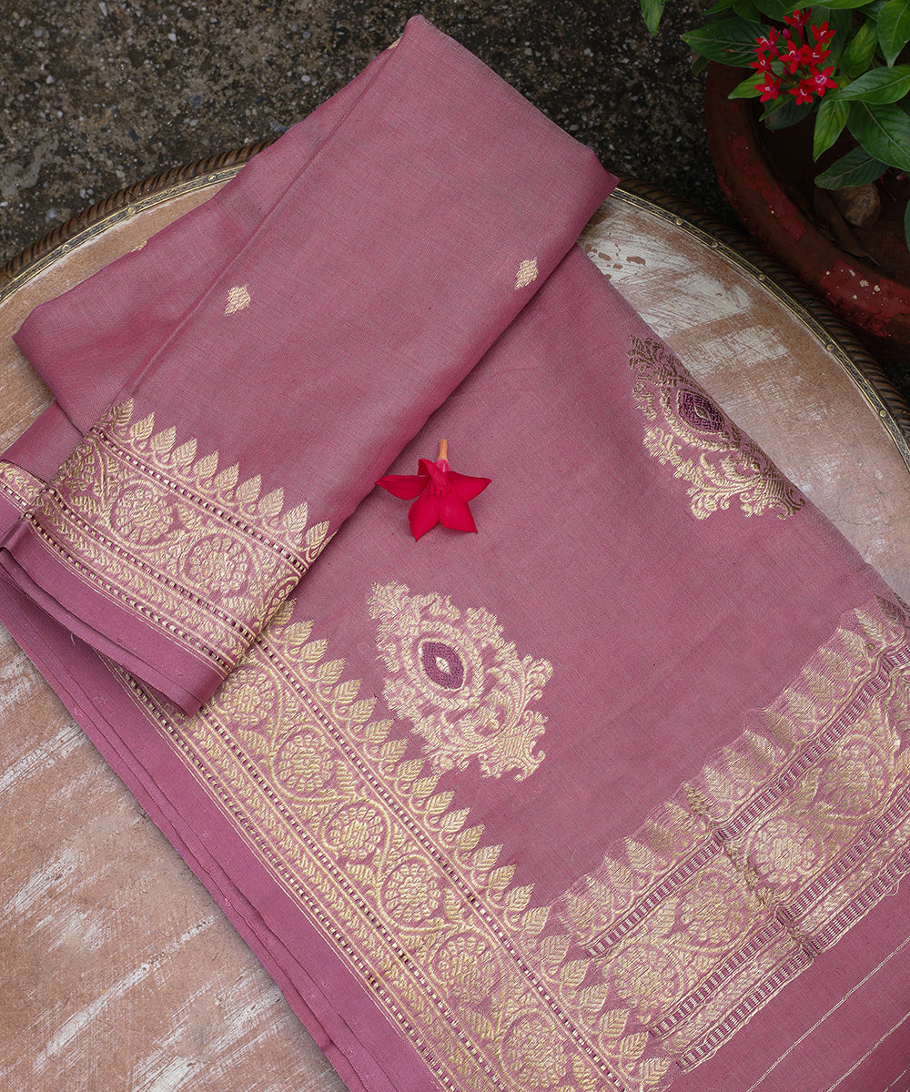 Mauve_Handloom_Pure_Cotton_Banarasi_Dupatta_With_Meenkari_Border_WeaverStory_01