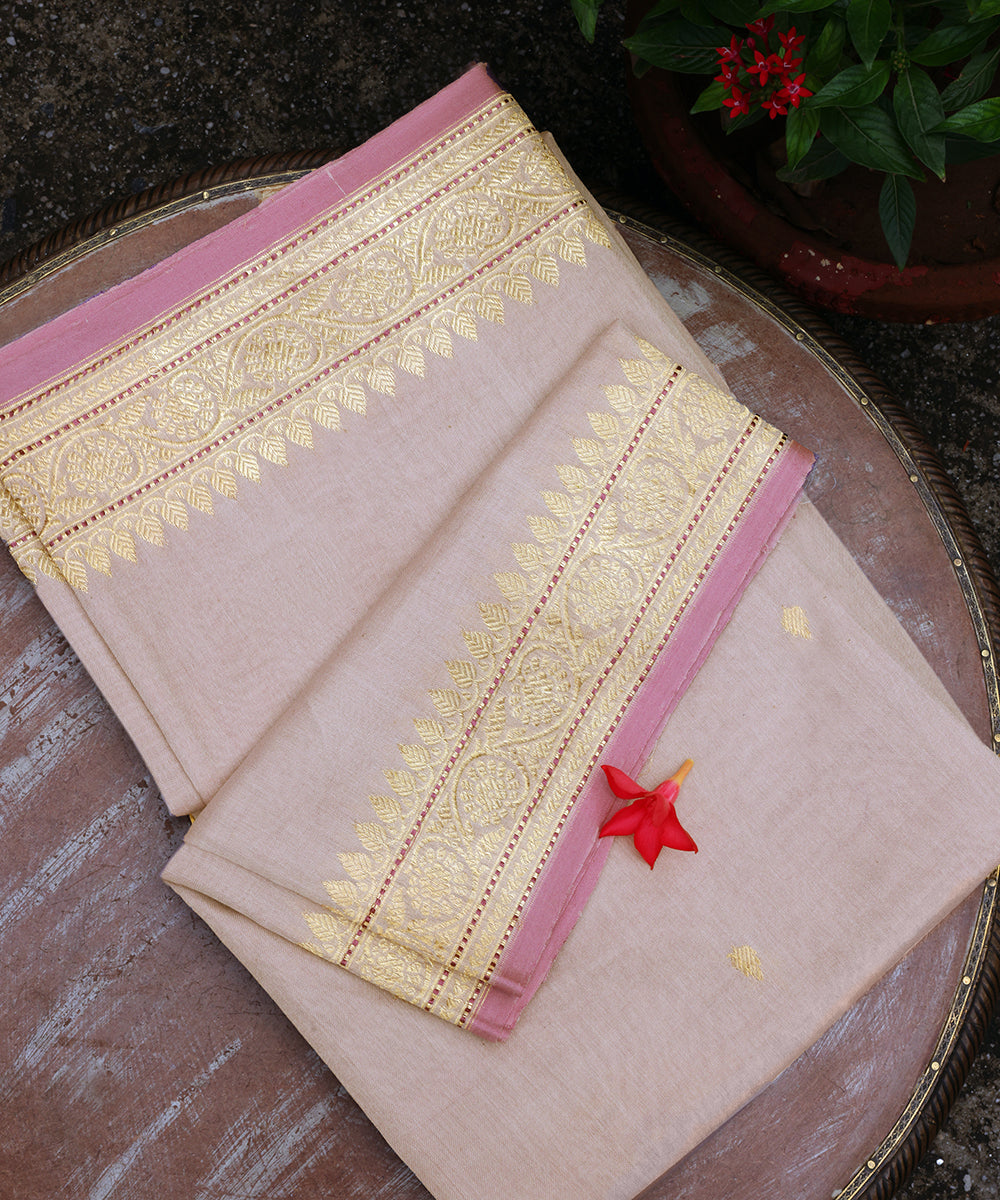 Handloom_Lilac_Pure_Cotton_Banarasi_Dupatta_With_Meenkaari_Border_WeaverStory_01