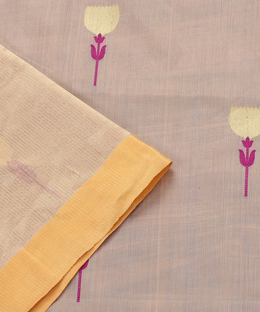 Light_Pink_Handloom_Eknaliya_Cotton_Silk_Chanderi_Dupatta_With_Zig_Zag_Flower_Motif_WeaverStory_04