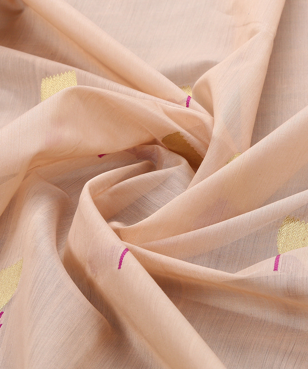 Light_Pink_Handloom_Eknaliya_Cotton_Silk_Chanderi_Dupatta_With_Zig_Zag_Flower_Motif_WeaverStory_05