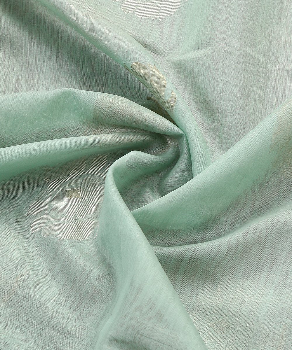 Handloom_Aqua_Blue_Cotton_Donaliya_Chanderi_Dupatta_with_Boota_WeaverStory_04